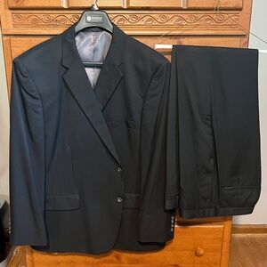 Haggar Men’s Black Suit Size 50R